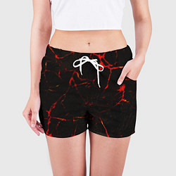 Шорты женские Прожилки магмы, цвет: 3D-принт — фото 2