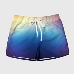 Шорты женские Blue gradient colors, цвет: 3D-принт