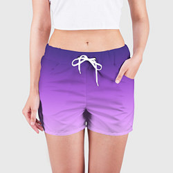 Шорты женские Фиолетово-сиреневый градиент, цвет: 3D-принт — фото 2