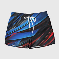 Шорты женские Объемные элементы абстракция, цвет: 3D-принт