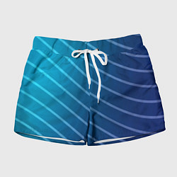Женские шорты Волны и полосы