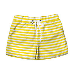 Женские шорты Светло-желтые полосы