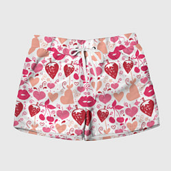 Шорты женские Клубничная любовь, цвет: 3D-принт