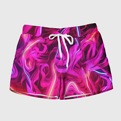 Женские шорты Pink neon abstract