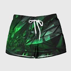 Женские шорты Green abstract