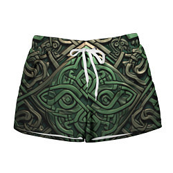 Женские шорты Симметричный узор в ирландском стиле