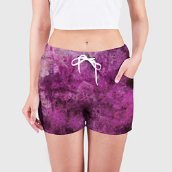 Шорты женские Абстракция - гранат умбалит, цвет: 3D-принт — фото 2