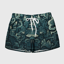 Женские шорты Абстрактный узор в славянском стиле