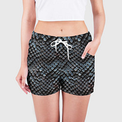 Шорты женские Паттерн чешуя дракона, цвет: 3D-принт — фото 2