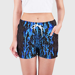 Шорты женские Демонический доспех синий, цвет: 3D-принт — фото 2