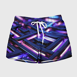 Женские шорты Фиолетовые неоновые конструкции