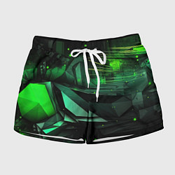 Женские шорты Мир абстрактной зелени