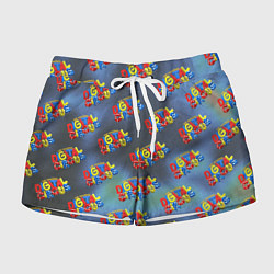 Женские шорты The amazing digital circus pattern