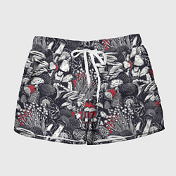 Женские шорты Разные грибы