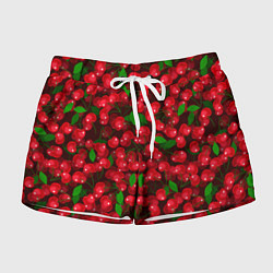 Женские шорты Красная спелая вишня