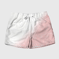 Женские шорты Красно-белый соты