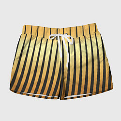 Шорты женские Золотой тигровый, цвет: 3D-принт