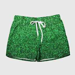 Шорты женские Мелкая мозаика зелёный градиент, цвет: 3D-принт