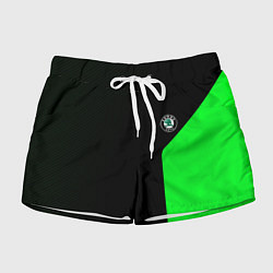 Женские шорты Skoda pattern sport green