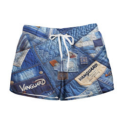 Шорты женские Vanguard jeans patchwork - ai art, цвет: 3D-принт