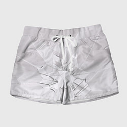 Шорты женские Белое разбитое стекло, цвет: 3D-принт