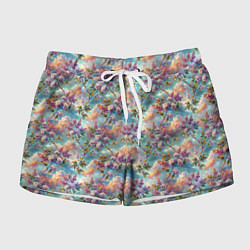 Женские шорты Объемная сирень паттерн