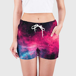 Шорты женские Абстрактный космос фантастика, цвет: 3D-принт — фото 2