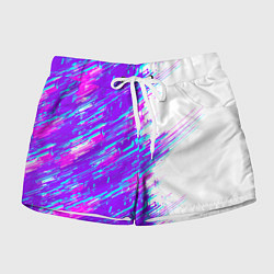 Шорты женские Neon glitch, цвет: 3D-принт