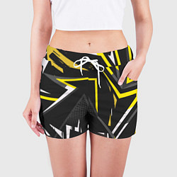 Шорты женские Абстрактный узор с геометрической концепцией, цвет: 3D-принт — фото 2