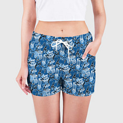 Шорты женские Африканские барабанщицы, цвет: 3D-принт — фото 2