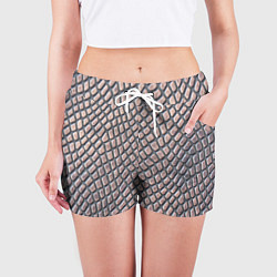 Шорты женские Кожаный принт, цвет: 3D-принт — фото 2