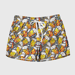 Женские шорты Граффити пиво пенное