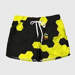 Шорты женские Амонг ас текстура броня, цвет: 3D-принт