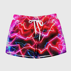 Женские шорты Неоновые космические разряды - нейроарт