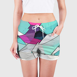 Шорты женские Яркая геометрическая абстракция, цвет: 3D-принт — фото 2