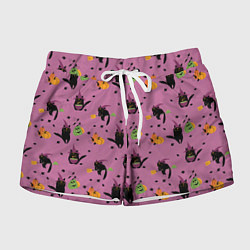 Женские шорты Хэллоуин и кот ведьмы