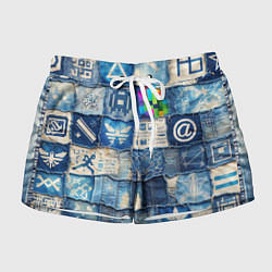 Женские шорты Пэчворк с игровыми значками