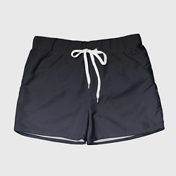 Шорты женские Градиент темно-серый, цвет: 3D-принт