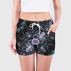 Шорты женские Фрактальный узор геометрия, цвет: 3D-принт — фото 2