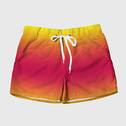 Шорты женские Персиковый градинет, цвет: 3D-принт