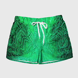 Женские шорты Зелёный симбионт абстракция