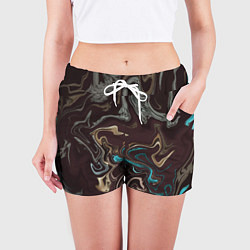 Шорты женские Волна безумия, цвет: 3D-принт — фото 2