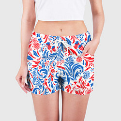 Шорты женские Славяно - русский стиль, цвет: 3D-принт — фото 2