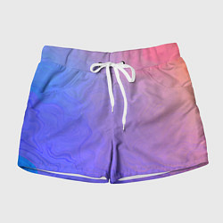 Шорты женские Сине фиолетовый градиент, цвет: 3D-принт