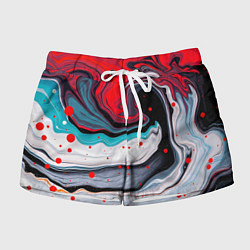 Шорты женские Флюид арт абстракция, цвет: 3D-принт