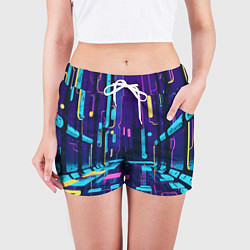 Шорты женские Неоновый парк, цвет: 3D-принт — фото 2