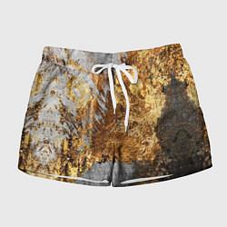 Шорты женские Текстура золота и бетона, цвет: 3D-принт