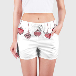 Шорты женские Ожерелье любви, цвет: 3D-принт — фото 2