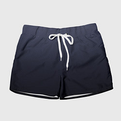 Шорты женские Тёмный синий градиент текстура в крапинку, цвет: 3D-принт
