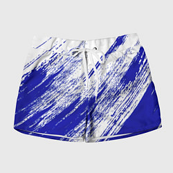 Шорты женские The color is white and blue, цвет: 3D-принт